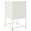 vidaXL Bedside Cabinet Set of 2 White Steel Medium Bedside Cabinet