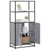 vidaXL Highboard Grey sonoma Engineered wood, metal Tall Highboard