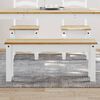vidaXL Dining Bench White Solid pinewood Medium Dining Bench