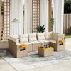 vidaXL Garden Sofa Set Beige, Cream