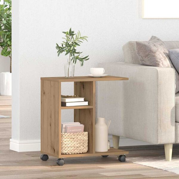vidaXL Side Table artisan oak 50 x 30 x 55 cm Engineered wood