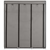 vidaXL Wardrobe Grey Non-woven fabric Medium Collapsible Wardrobe
