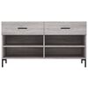 vidaXL Shoe Bench Grey Sonoma Engineered wood, Iron Medium Shoe Bench
