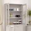 vidaXL Top For Highboard White Solid Pinewood, MDF 33.5 x 13.8 x 39.4 in
