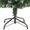 vidaXL Artificial Slim Christmas Tree Green and White 59.06 in