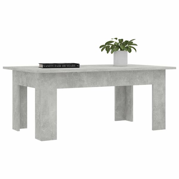 vidaXL Coffee Table Concrete Gray Engineered Wood Medium Simplistic