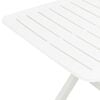 vidaXL Garden Table White Plastic Medium Foldable Bistro Table