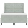 vidaXL Box Spring Bed Light Grey 78.74 x 62.99 in Polyester