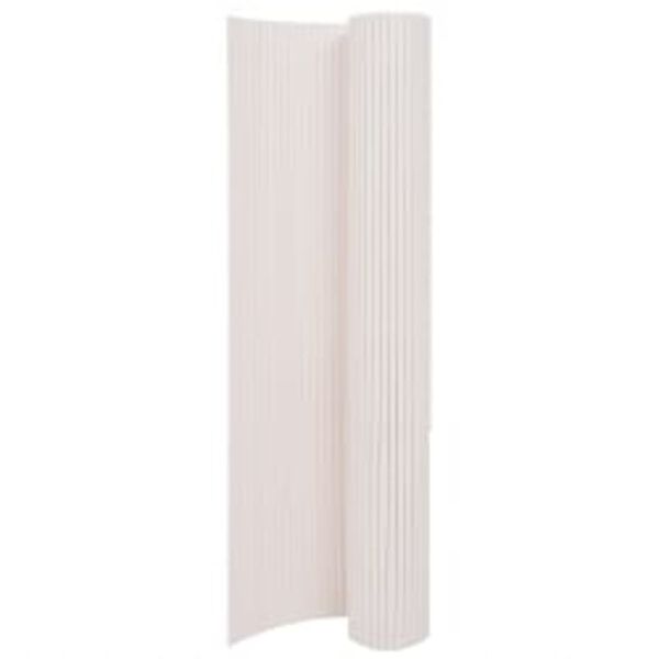 vidaXL Double-Sided Patio Fence 43.3x118.1" White