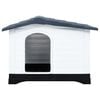 vidaXL Dog House Grey, White, Black Polypropylene Small