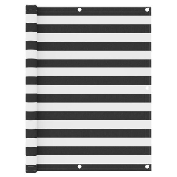 vidaXL Balcony Screen Anthracite and White 47.2x236.2" Oxford Fabric