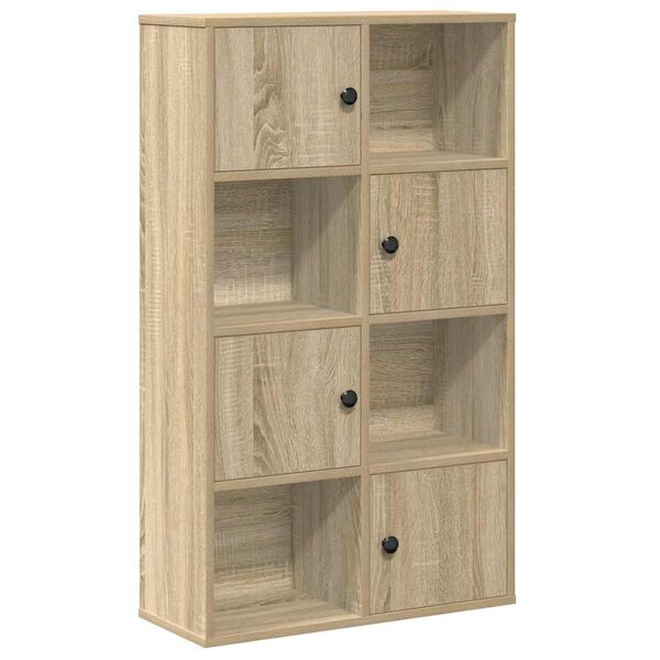 vidaXL Bookcase Sonoma oak Engineered wood 23.6 x 9.4 x 40.0 in Bookcase