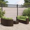 vidaXL Patio Sofa Set Set of 6 Brown