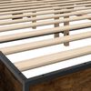 vidaXL Bed Frame Smoked Oak Engineered wood, metal, plywood King Durable