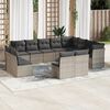 vidaXL Garden Sofa Set Grey