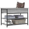 vidaXL Shoe Bench Grey Sonoma Engineered wood and metal Medium