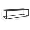 vidaXL Coffee Table Black Tempered glass Medium Durable Coffee Table