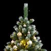 vidaXL Artificial Hinged Christmas Tree 150 LEDs & Ball Set 59.1"