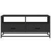 vidaXL Coffee Table Black Engineered wood and metal 39.4x19.7x17.7 in