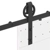 vidaXL Sliding Door Hardware Kit 78.7 " Steel Black