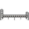 vidaXL Bed Frame Black Steel Double Classic/Traditional Bed Frame