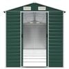 vidaXL Garden Shed Green Galvanized steel Large Garden Shed