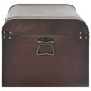 vidaXL Treasure Chest Dark brown Plywood, Fir veneered engineered wood