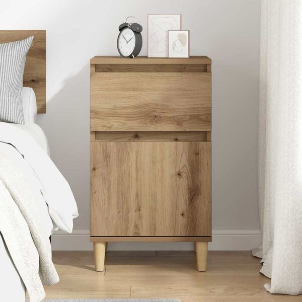 vidaXL Bedside Cabinet Artisan Oak 15.75 x 13.78 x 27.56 in