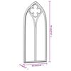 vidaXL Garden Mirror Black Iron, Glass 27.6x11.8 in Decorative inlays