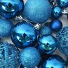 vidaXL Christmas Ball Set Set of 100 Blue Plastic Mixed sizes