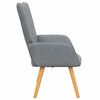 vidaXL Chilled-Out Chair Light Gray Polyester, Rubber wood, Steel Standard