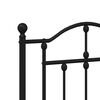 vidaXL Bed Frame Black Powder-Coated Steel Full Bed Frame Rectangular