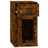 vidaXL Side Cabinet Smoked Oak Engineered Wood 15.7x19.7x29.5 in