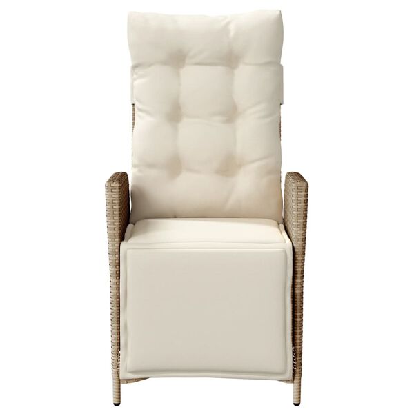 vidaXL Reclining Garden Chair Beige