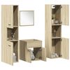 vidaXL Bathroom Furniture Set Sonoma oak Engineered wood, Glass Medium