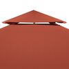 vidaXL 2-Tier Gazebo Top Cover 9.1 oz/yd² 9.8'x9.8' Terracotta