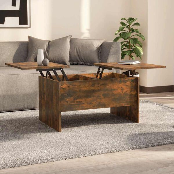 vidaXL Coffee Table Smoked Oak Engineered Wood Medium