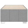vidaXL Bed Frame Light Gray Polyester, Plywood, Engineered Wood Twin