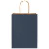 vidaXL Paper Bags 250 pcs with Handles Blue 8.3x4.3x11.0"