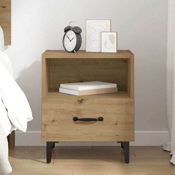 vidaXL Bedside Cabinet Artisan Oak 15.75 x 13.78 x 18.70 in