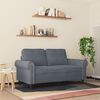 vidaXL 2-seater Sofa Dark grey Velvet (100% polyester), metal, textilene