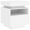 vidaXL Bedside Cabinet White Engineered wood Compact Bedside Cabinet