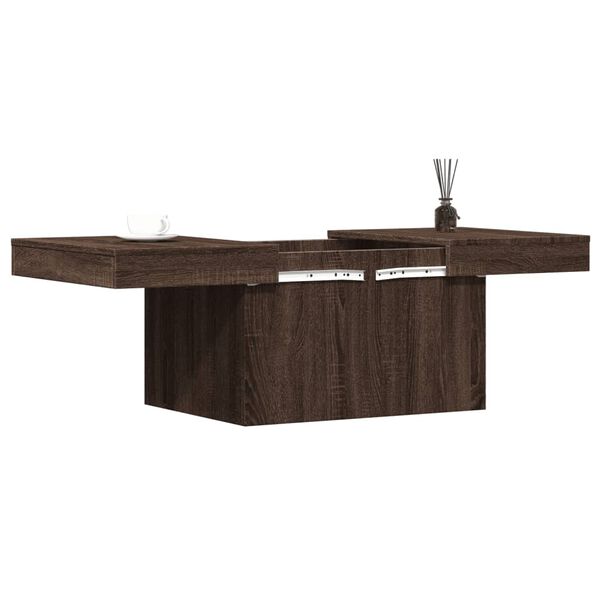 vidaXL Coffee Table Brown Oak Engineered Wood 39.4 in x 21.7 in x 15.7 in