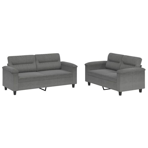 vidaXL Sofa Set Dark gray