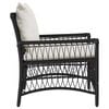 vidaXL Garden Chair Black 60 x 70 x 78cm poly rattan