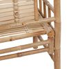 vidaXL Garden Bench Bamboo Bamboo, Polyester Medium Garden Bench
