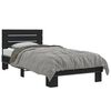 vidaXL Bed Frame Black Engineered wood Twin Durable Bed Frame