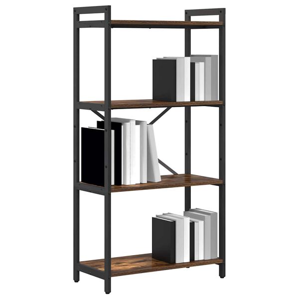 vidaXL Bookshelf Smoked Oak 40 x 30 x 85 cm Engineered Wood