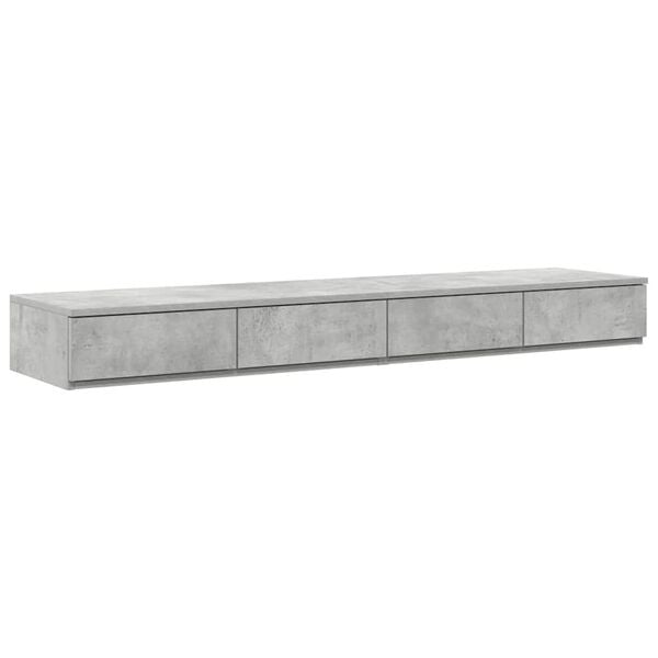 vidaXL Bed Drawers with Drawer Concrete Grey 59.06 x 14.37 x 6.50 in