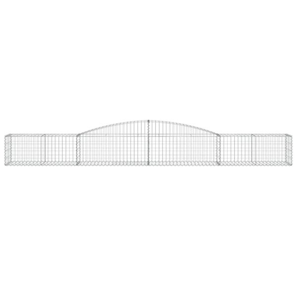 vidaXL Gabion Basket Set of 10 Silver Galvanized iron